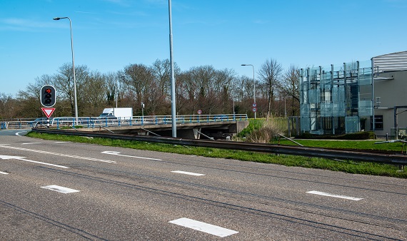 Beoogde plek fietsbrug Leidsevaart